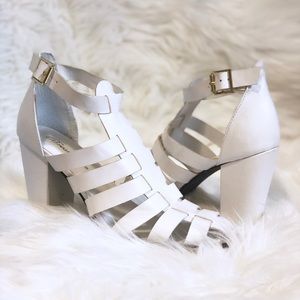 White Strappy Heels